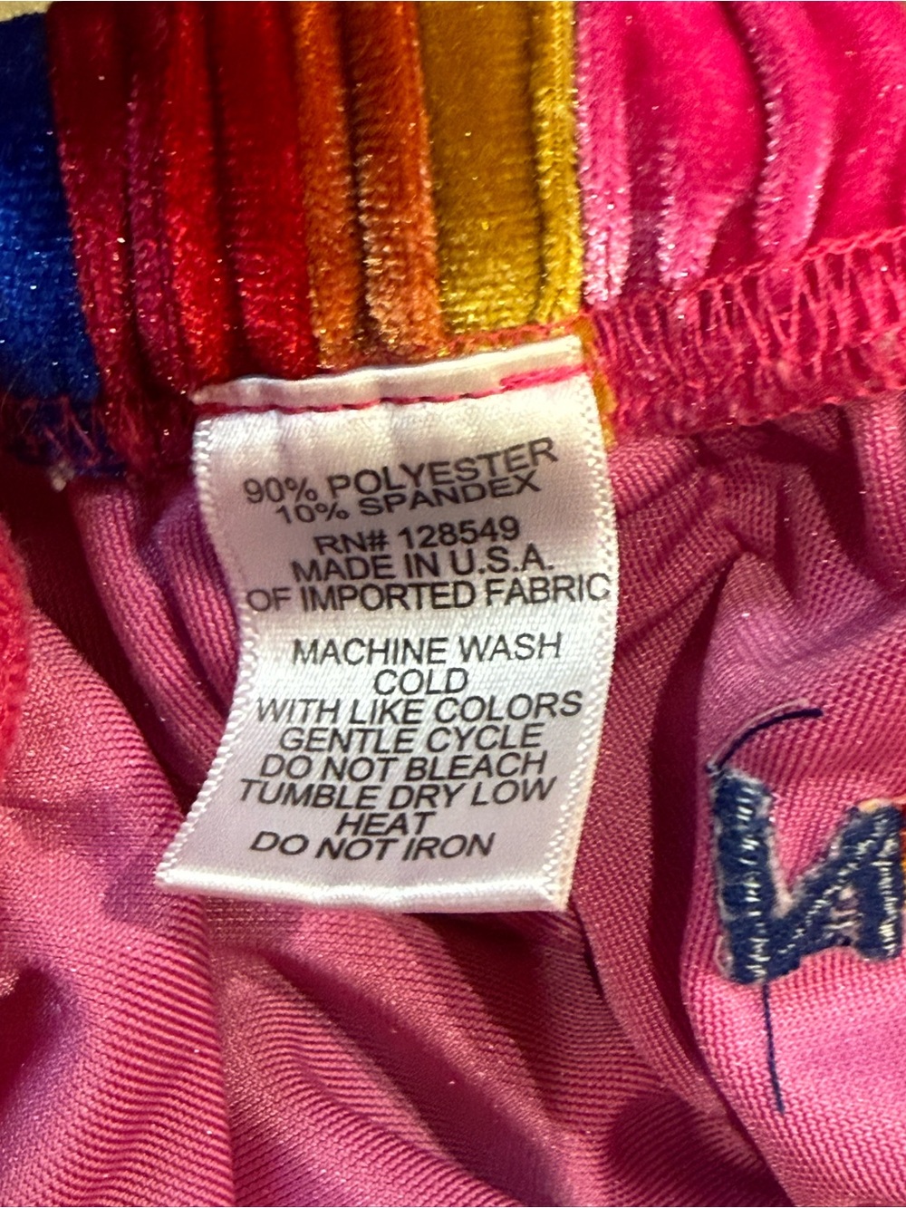 Aviator Nation Pink Classic Velvet Rainbow 5-Stripe Sweatpants Joggers Rare - XS - Picture 4 of 9